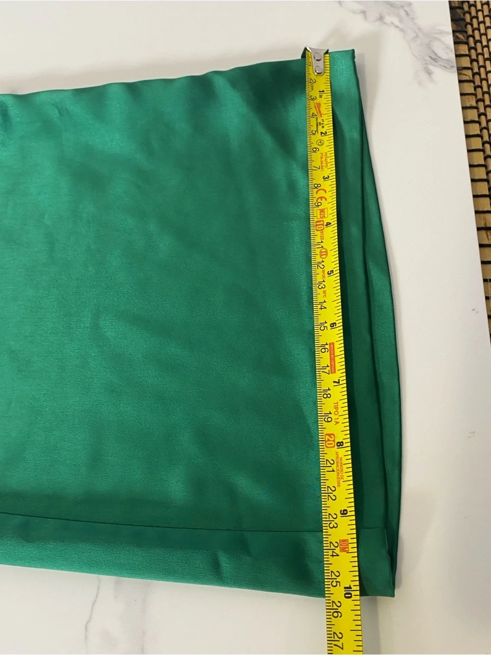 Jason Wu High Rise Wide Leg Flare Emerald Green Satin Pants Trousers Size 4